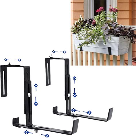 adjustable window planter box single metal bracket|hanging window planter box brackets.